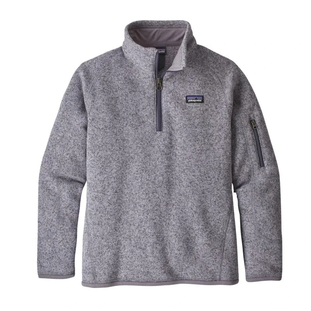 Patagonia Kids‎ Girls Better Sweater Quarter Zip Pullover in Smoky Violet Sz XXL